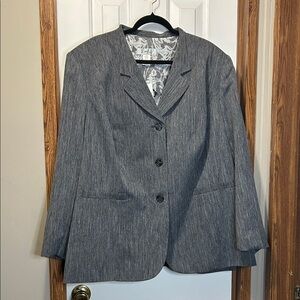 Emily Designs Gray Blazer Classic Suit Jacket 30W NWT